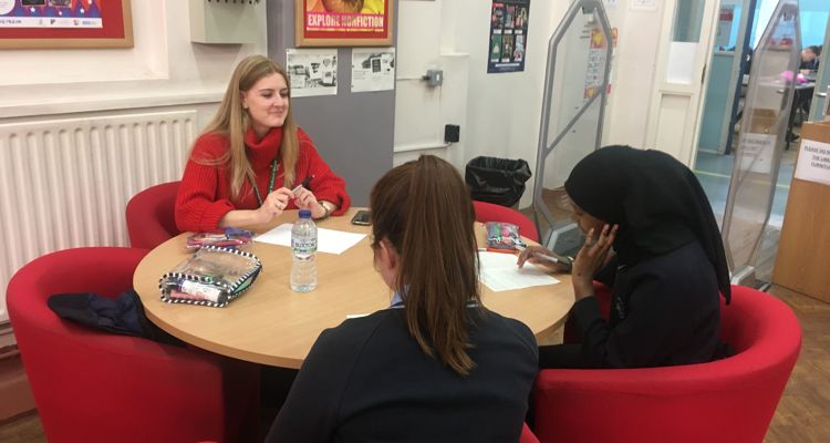 Chiswick Students working with Foreign Language Assistants