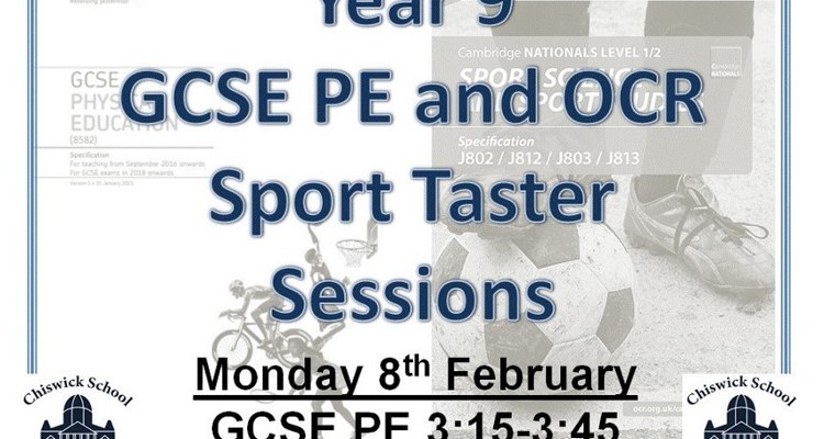 Year 9 GCSE PE and OCR Taster Sessions