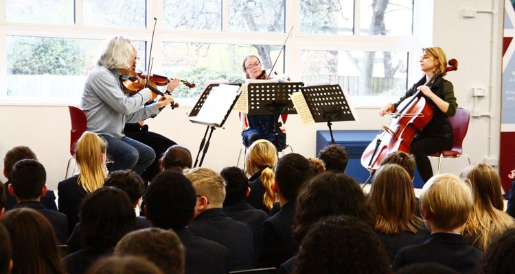 Philharmonia Orchestra plays at Chiswick School