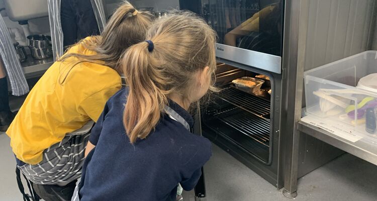 Cooking Apple Crumble with  Belmont Primary